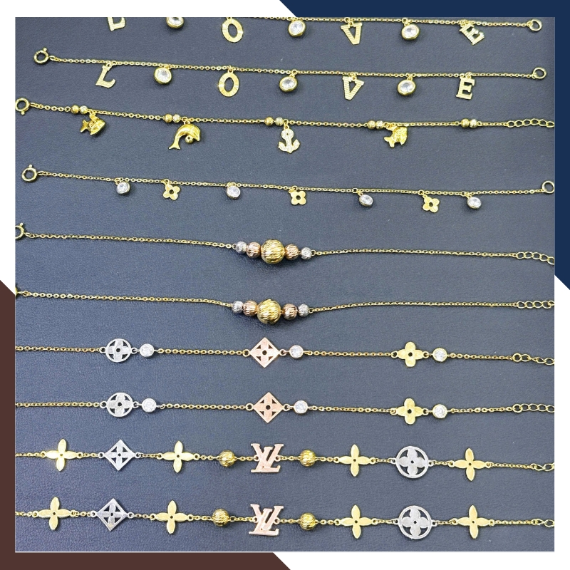 Lắc Tay Vàng Nữ 10K Charm Nhiều Mẫu LTVN367 - Đeo Đẹp Mỗi Ngày