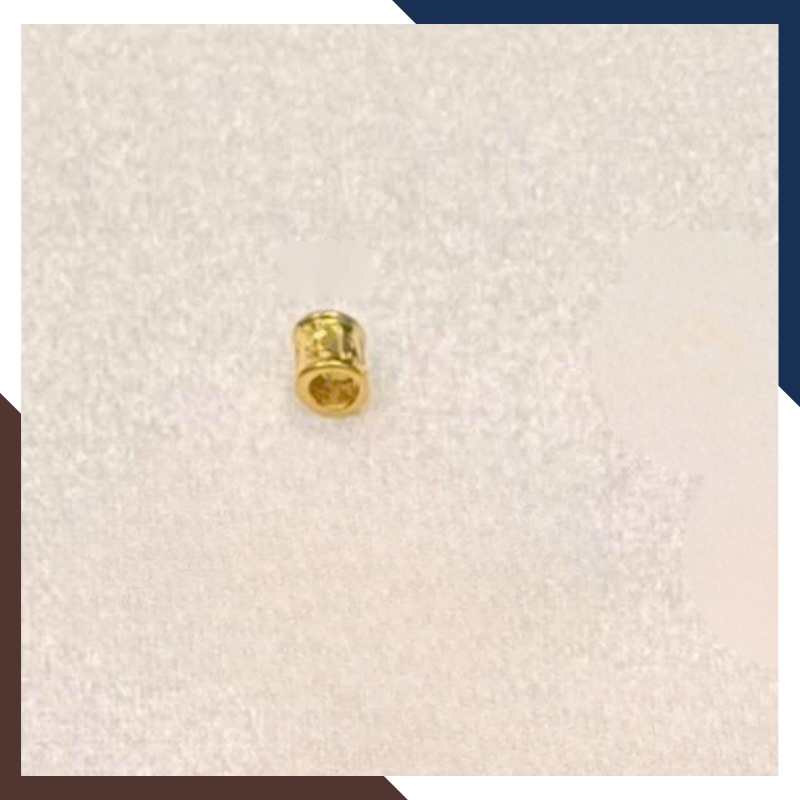 Charm Lu Thống Vàng 24k Khắc Chú Om Mani Padme Hum Mã CHARMV103