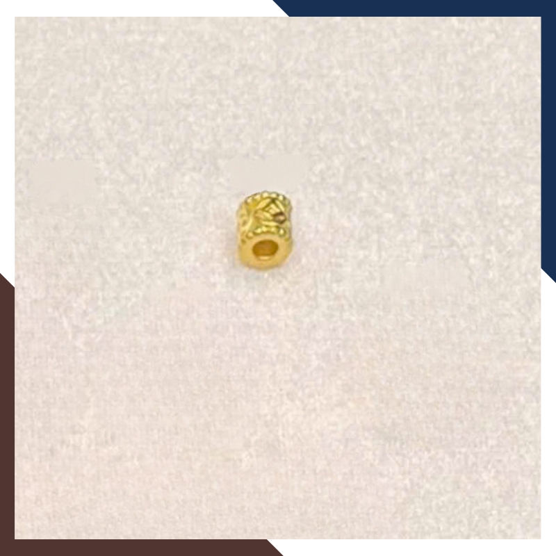 Charm Lu Thống Vàng 24k Khắc Chú Om Mani Padme Hum Mã CHARMV103