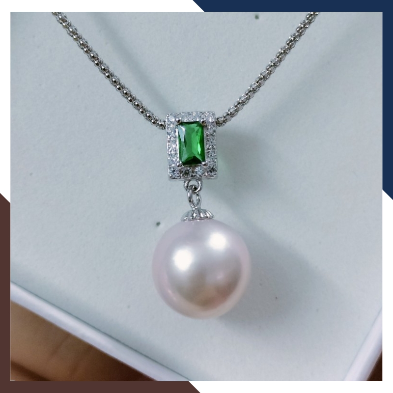 Mặt Dây Chuyền Ngọc Trai Bạc Ý Xi Kim DCNT11 - Vẻ Đẹp Vượt Thời Gian