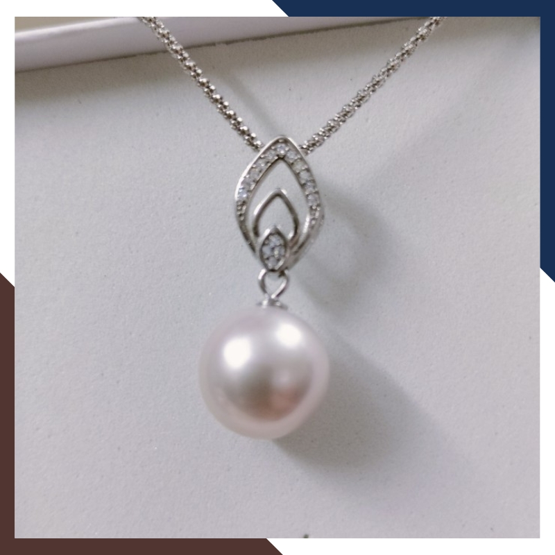 Mặt Dây Chuyền Ngọc Trai Bạc Ý Xi Kim DCNT11 - Vẻ Đẹp Vượt Thời Gian