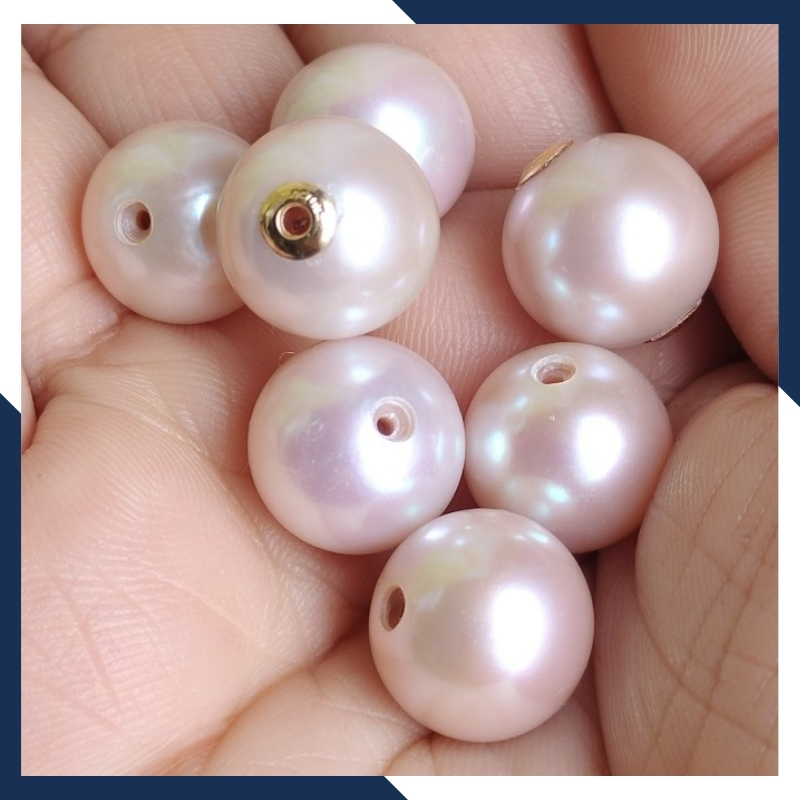 Mặt dây chuyền ngọc trai vàng 18k size 14mm mã O160T1100