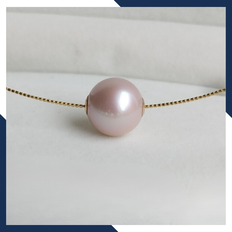 Mặt dây chuyền ngọc trai vàng 18k size 14mm mã O160T1100