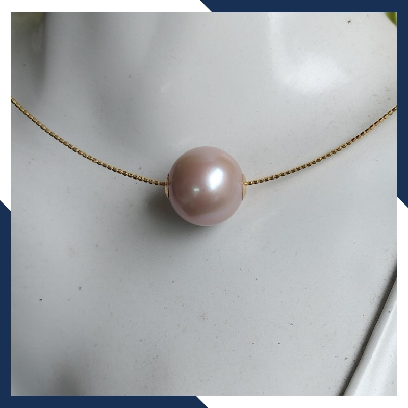 Mặt dây chuyền ngọc trai vàng 18k size 14mm mã O160T1100