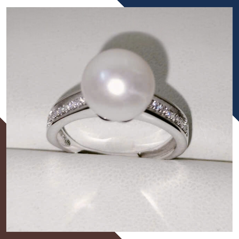 Nhẫn Bạc Ngọc Trai Thật Đơn Giản Đẹp Cho Nữ NNT25