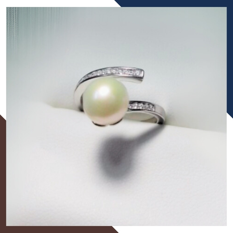 Nhẫn ngọc trai dáng hở freesize