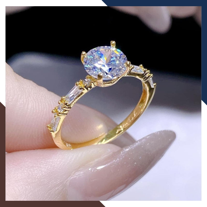 Nhẫn Cầu Hôn Vàng Tây, Nhẫn Vàng Nữ 10k Tặng Người Yêu Nhiều Mẫu Đẹp Mã NVN133