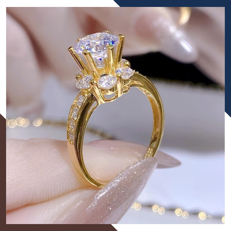 Nhẫn Cầu Hôn Vàng Tây, Nhẫn Vàng Nữ 10k Tặng Người Yêu Nhiều Mẫu Đẹp Mã NVN133