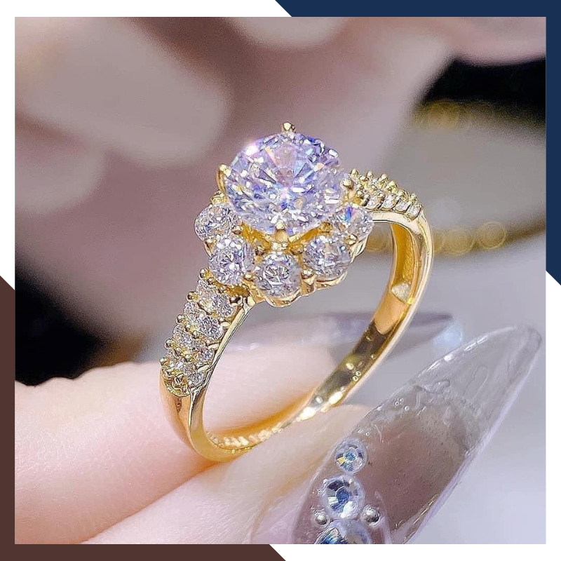 Nhẫn Cầu Hôn Vàng Tây, Nhẫn Vàng Nữ 10k Tặng Người Yêu Nhiều Mẫu Đẹp Mã NVN133