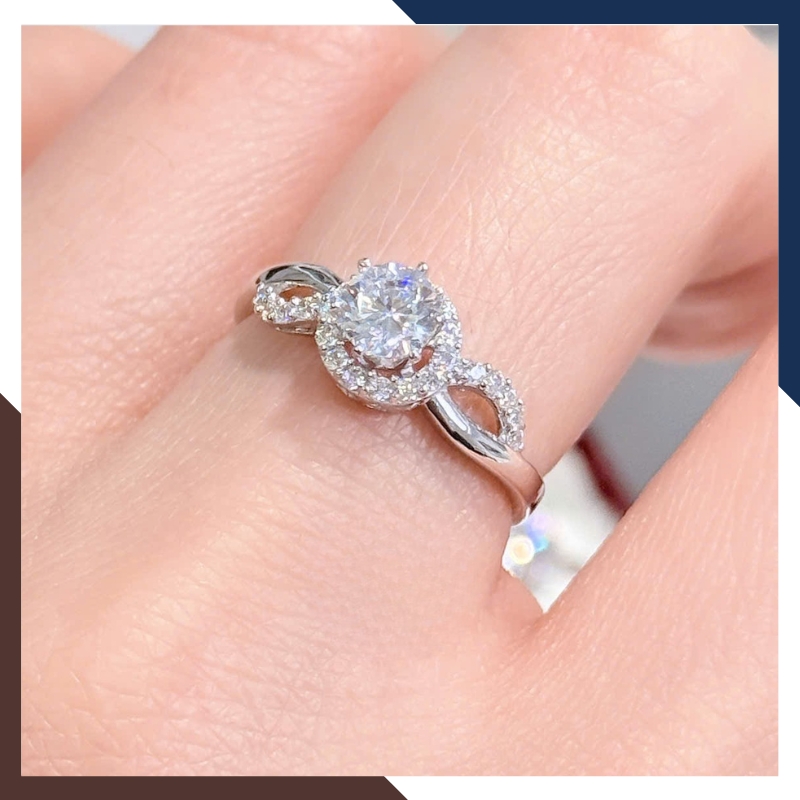 Nhẫn cầu hôn vàng trắng 10k đá cao NVN261 – Ngọc Trai Anchi