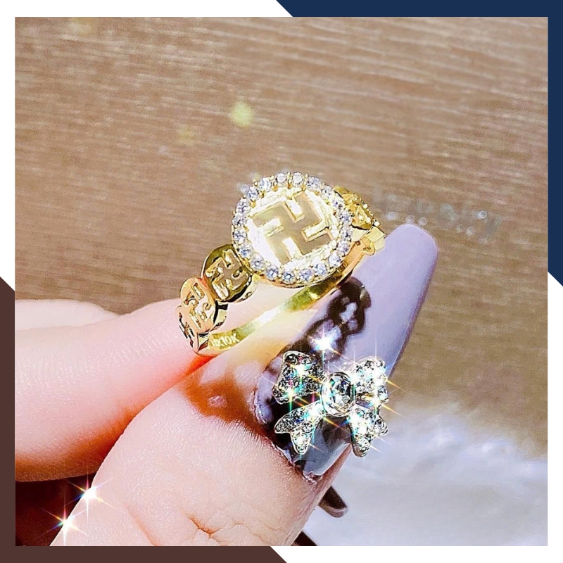 Nhẫn Chữ Vạn Vàng tây 10k Mã NVN66 - May Mắn, Tài Lộc Và Bình An