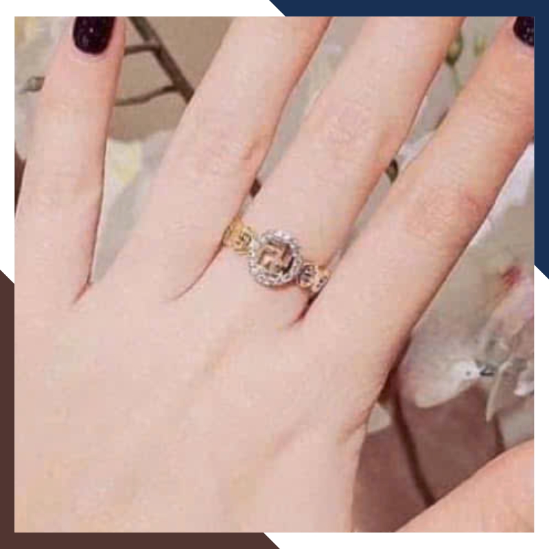 Nhẫn Chữ Vạn Vàng tây 10k Mã NVN66 - May Mắn, Tài Lộc Và Bình An