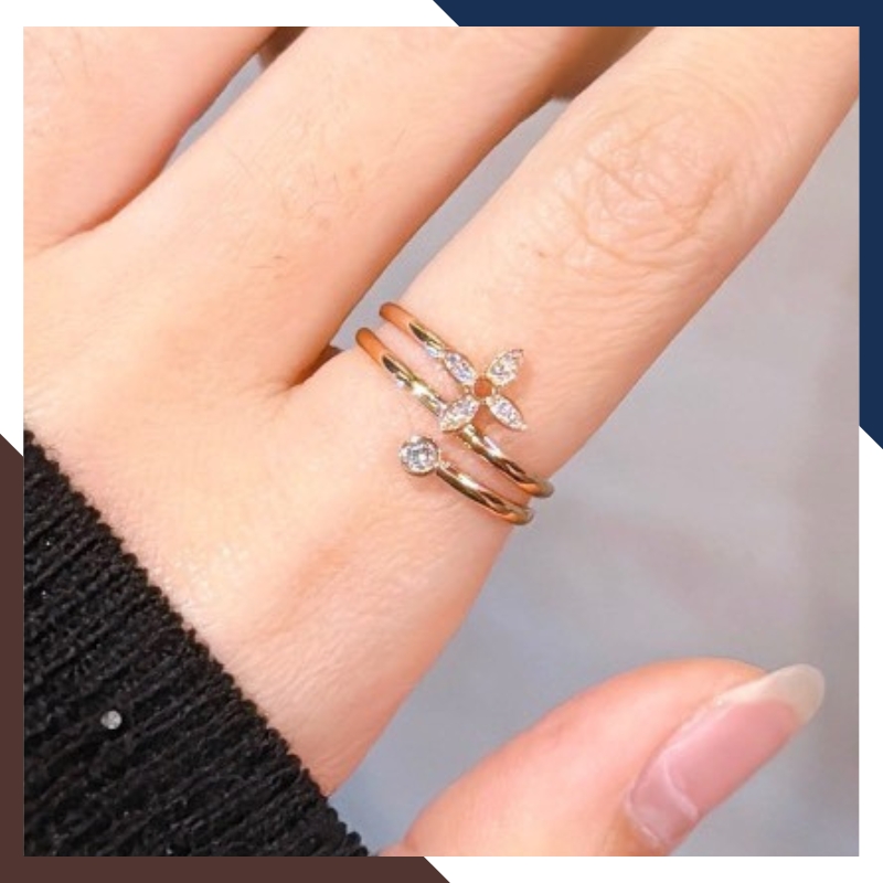 Nhẫn Cỏ 4 Lá Vàng 18k Nhiều Mẫu Cho Nữ NVN213