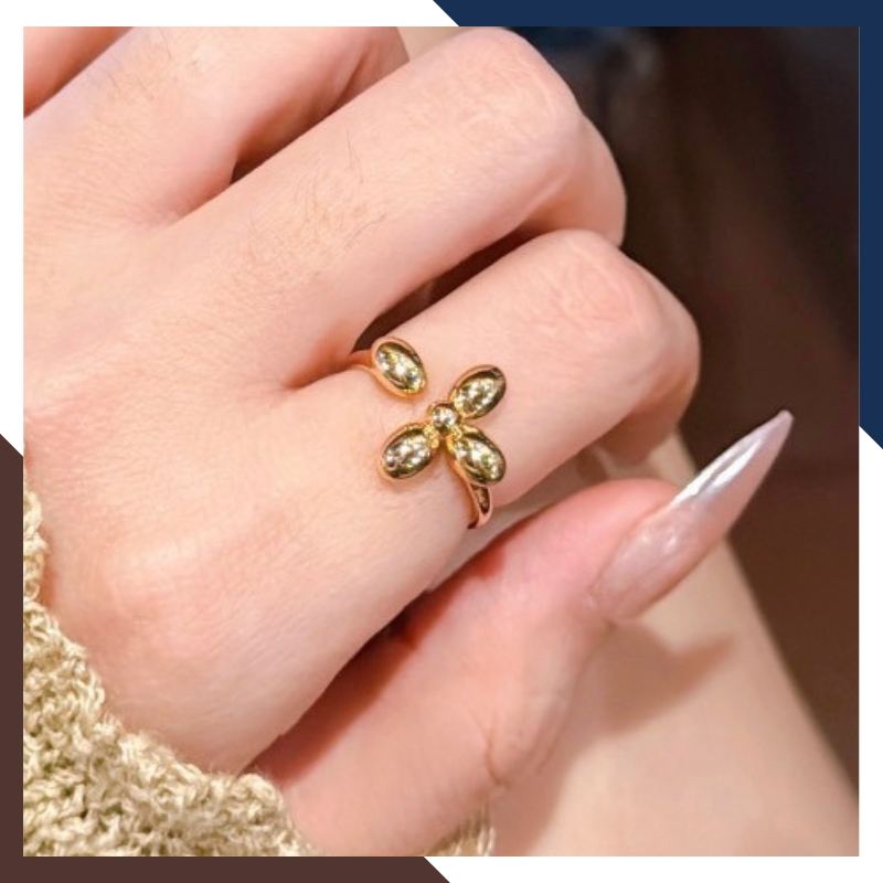 Nhẫn Cỏ 4 Lá Vàng 18k Nhiều Mẫu Cho Nữ NVN213