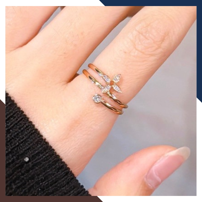 Nhẫn Cỏ 4 Lá Vàng 18k Nhiều Mẫu Cho Nữ NVN213