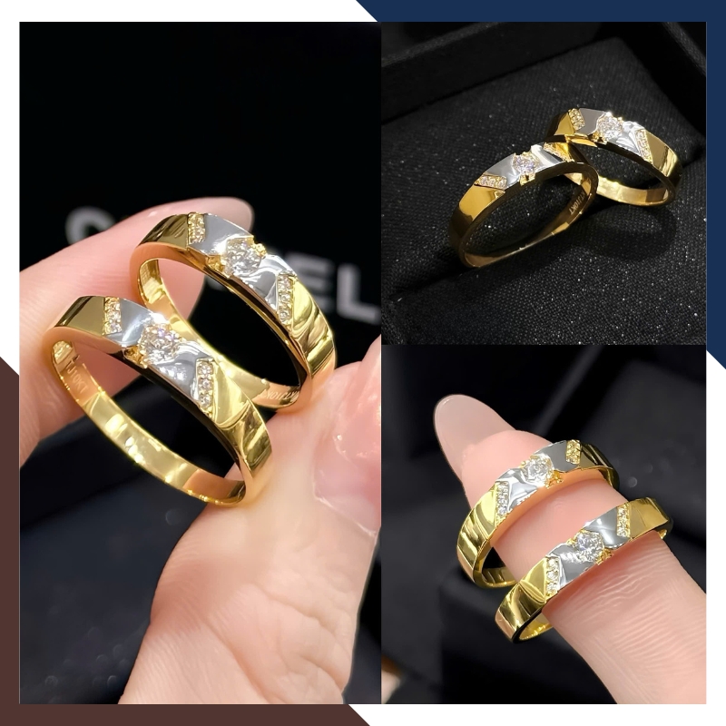 Nhẫn Cưới Vàng Tây 1 Chỉ Đính Đá NVCD68 – Tinh Tế & Ý Nghĩa