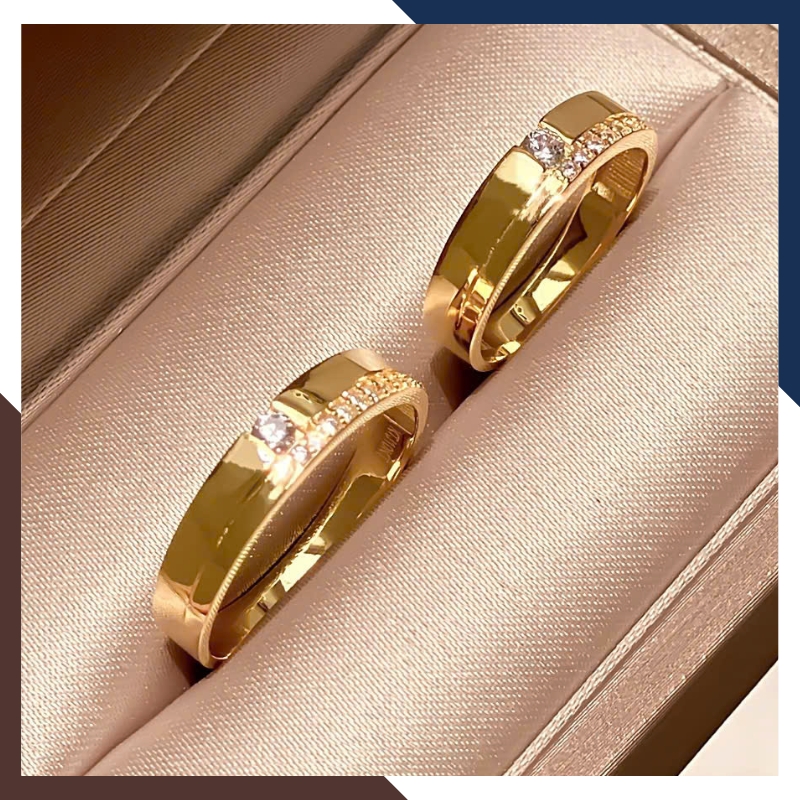 Nhẫn Cưới Vàng Tây 10k 1 Chỉ Đẹp NVCD90 - Đơn Giản, Tinh Tế