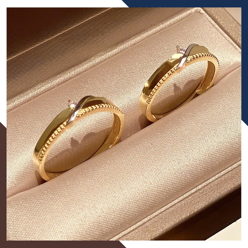 Nhẫn Cưới Vàng Tây 10k 1 Chỉ Đẹp NVCD90 - Đơn Giản, Tinh Tế