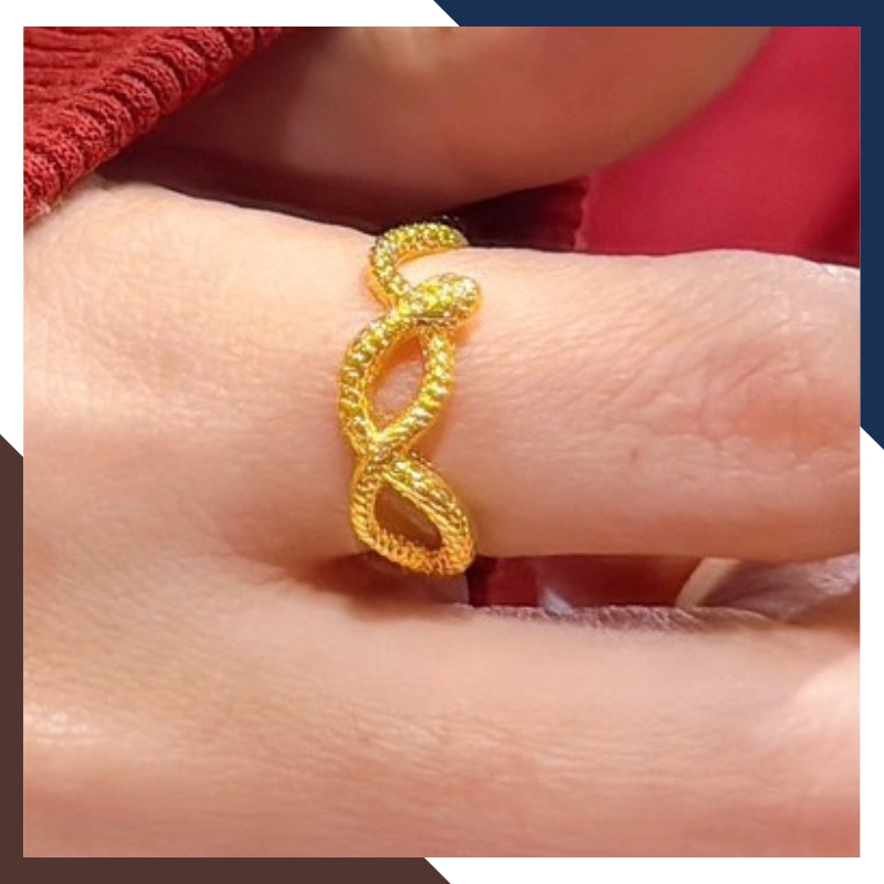 Nhẫn Hình Con Rắn Vàng Ta 24k 9999 Cho Nữ Mã NVN60