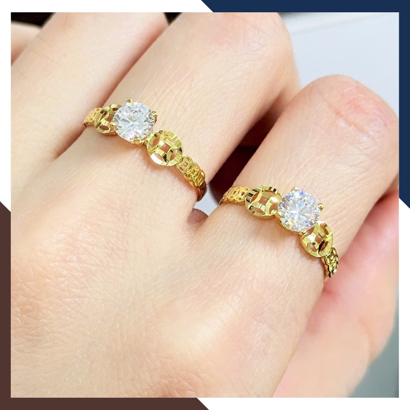 Nhẫn Kim Tiền Tài Lộc Bằng Vàng Tây 10k Nhiều Mẫu Mới 2025 Mã NVN73