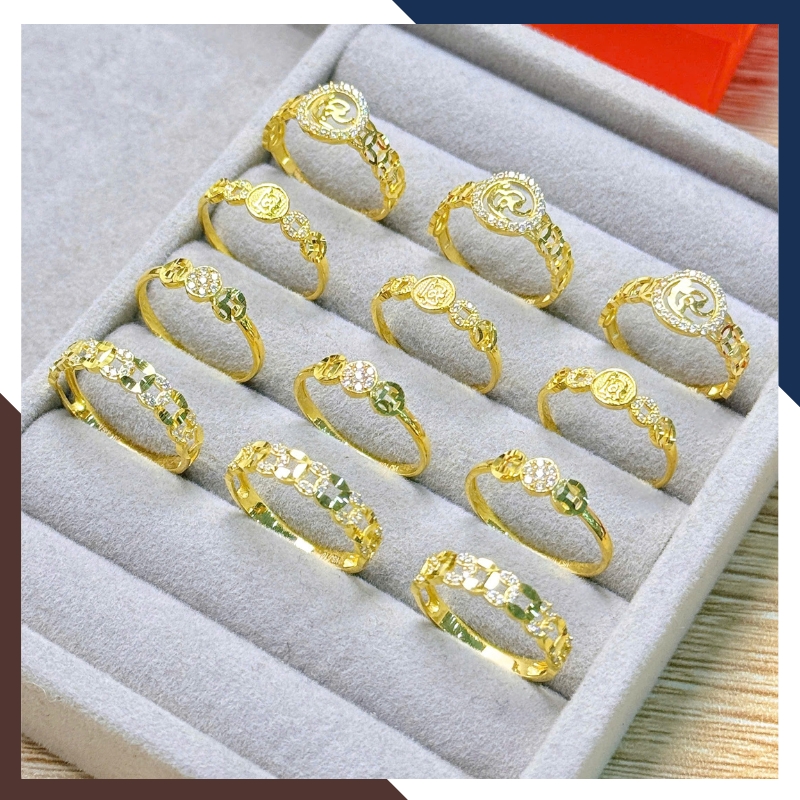 Nhẫn Kim Tiền Tài Lộc Bằng Vàng Tây 10k Nhiều Mẫu Mới 2025 Mã NVN73