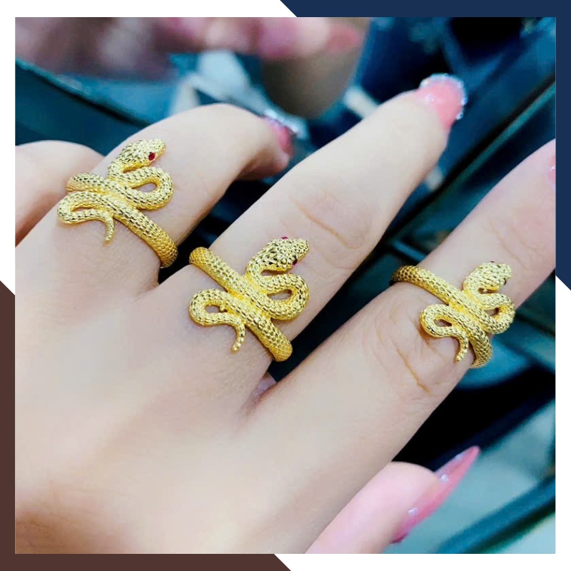 Nhẫn Rắn Vàng Tây 10k Nhiều Mẫu Mới 2025 Mã NVN69