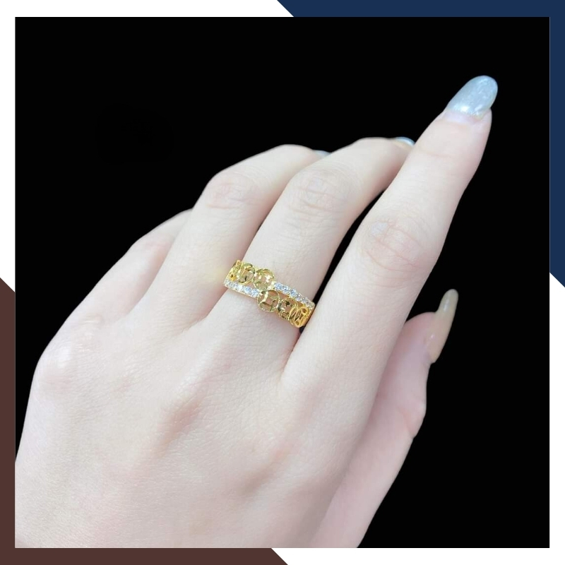 Nhẫn kim tiền vàng 10k