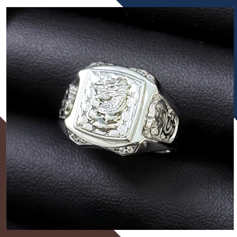 Nhẫn Nam Vàng Trắng 10k Đính Đá CZ Nhiều Mẫu Lịch Lãm NVNA98