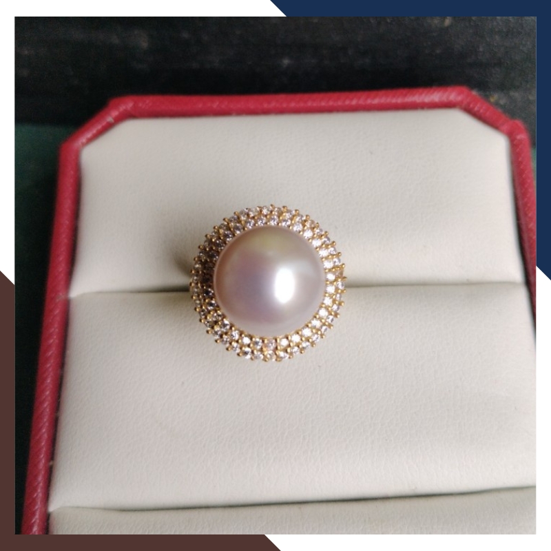 Nhẫn ngọc trai vàng 18k nữ đẹp mã NNT20