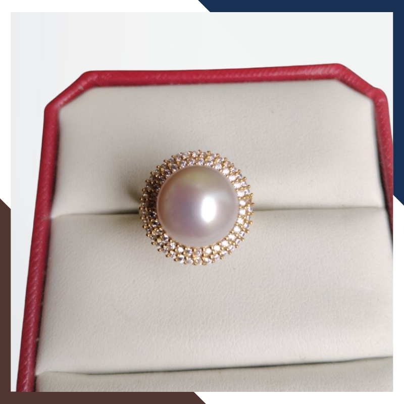 Nhẫn ngọc trai vàng 18k nữ đẹp mã NNT20