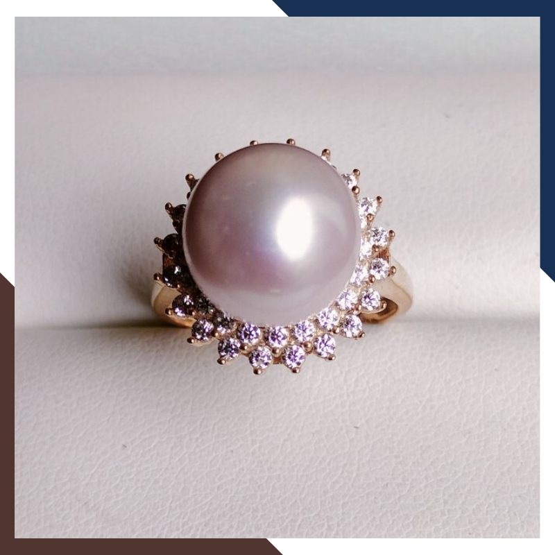 Nhẫn Ngọc Trai Vàng 18k Nữ NNT24 - Tinh hoa nghệ thuật kim hoàn