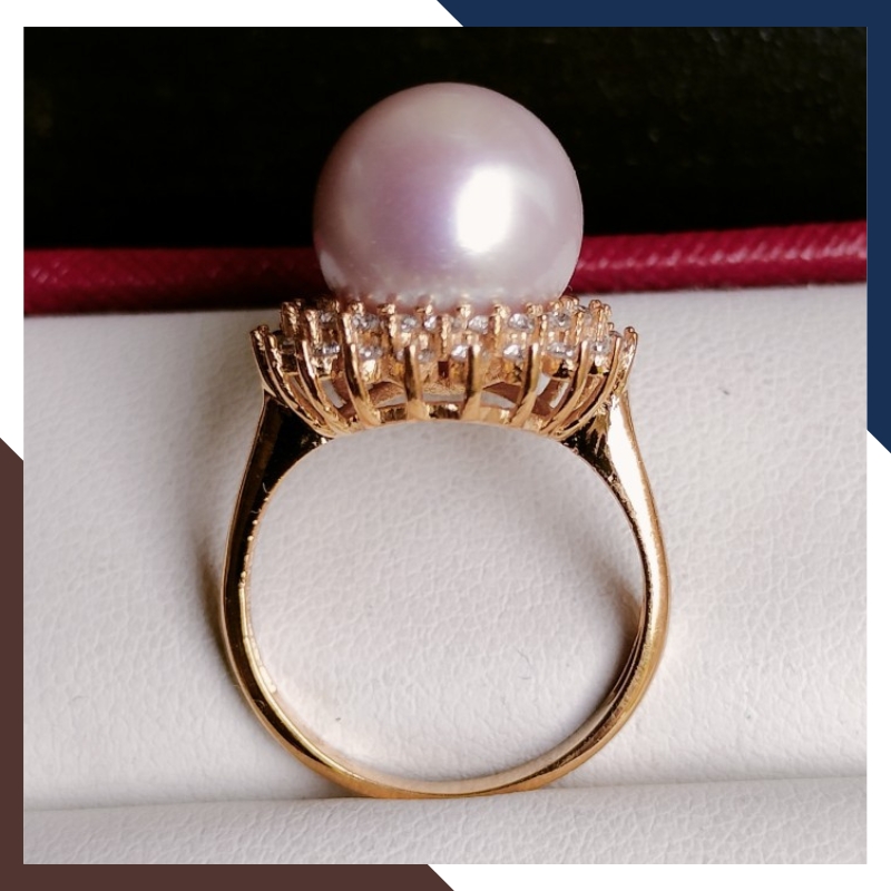 Nhẫn Ngọc Trai Vàng 18k Nữ NNT24 - Tinh hoa nghệ thuật kim hoàn