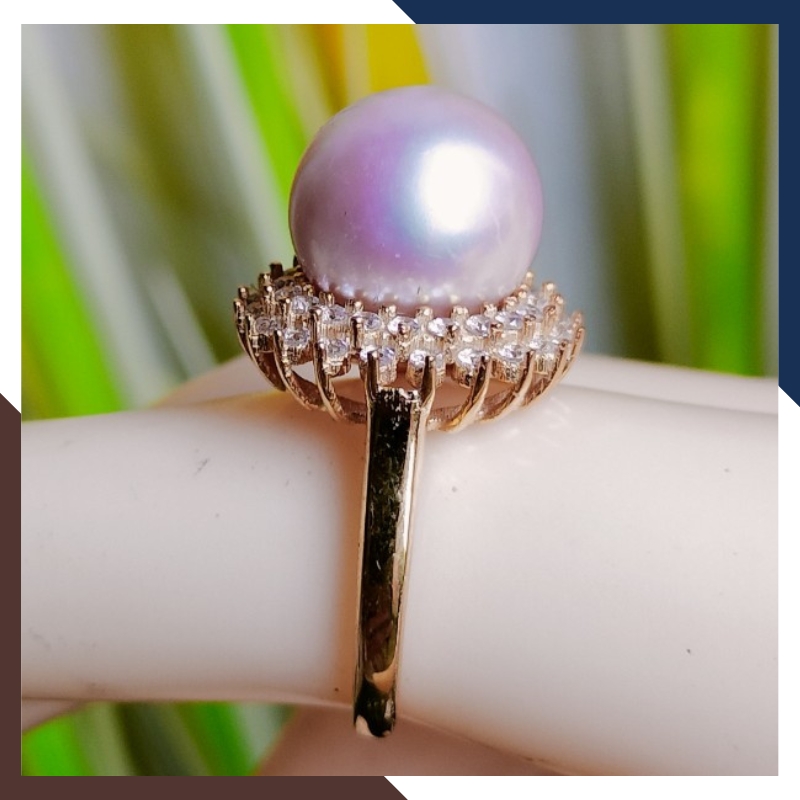 Nhẫn Ngọc Trai Vàng 18k Nữ NNT24 - Tinh hoa nghệ thuật kim hoàn