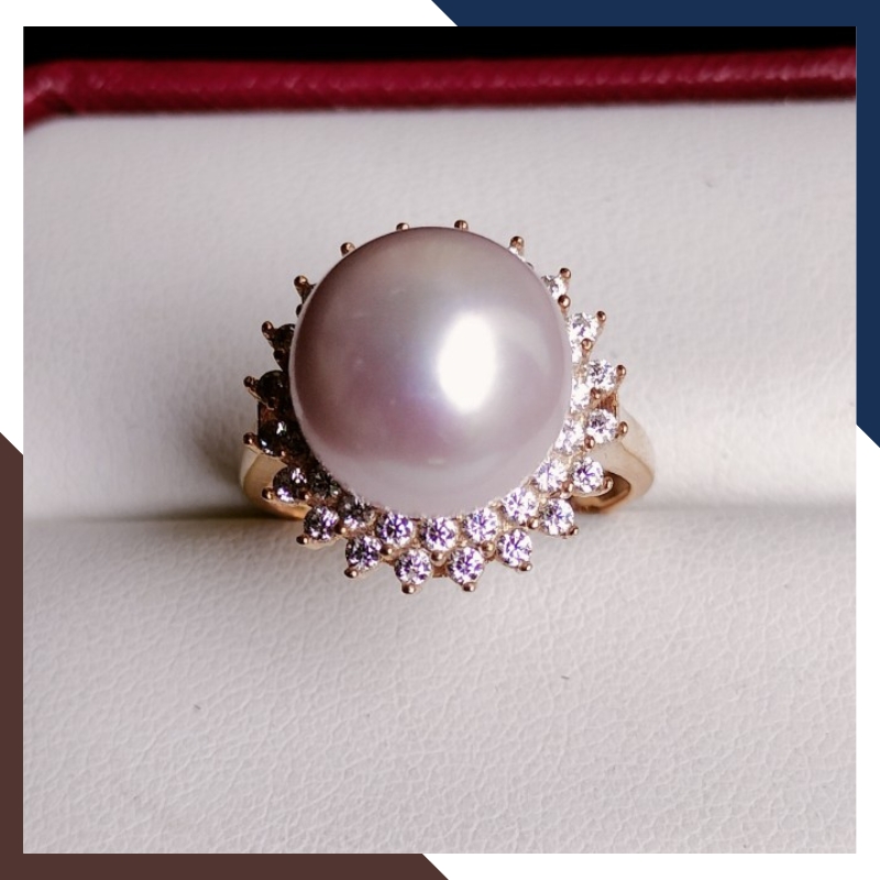 Nhẫn Ngọc Trai Vàng 18k Nữ NNT24 - Tinh hoa nghệ thuật kim hoàn