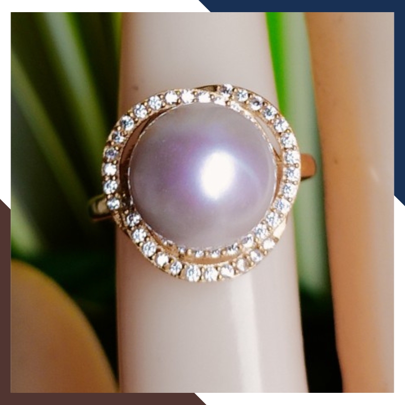 Nhẫn ngọc trai vàng 18k nữ sang trọng mã NNT21