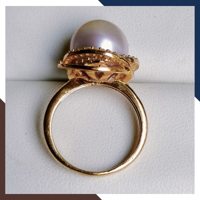 Nhẫn ngọc trai vàng 18k nữ sang trọng mã NNT21