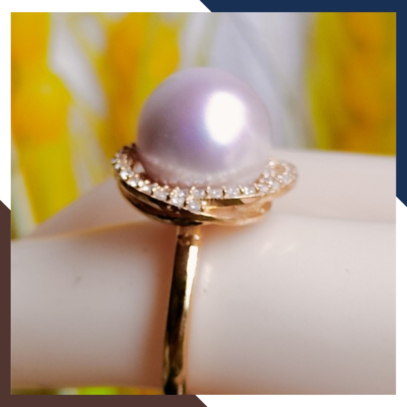 Nhẫn ngọc trai vàng 18k nữ sang trọng mã NNT21