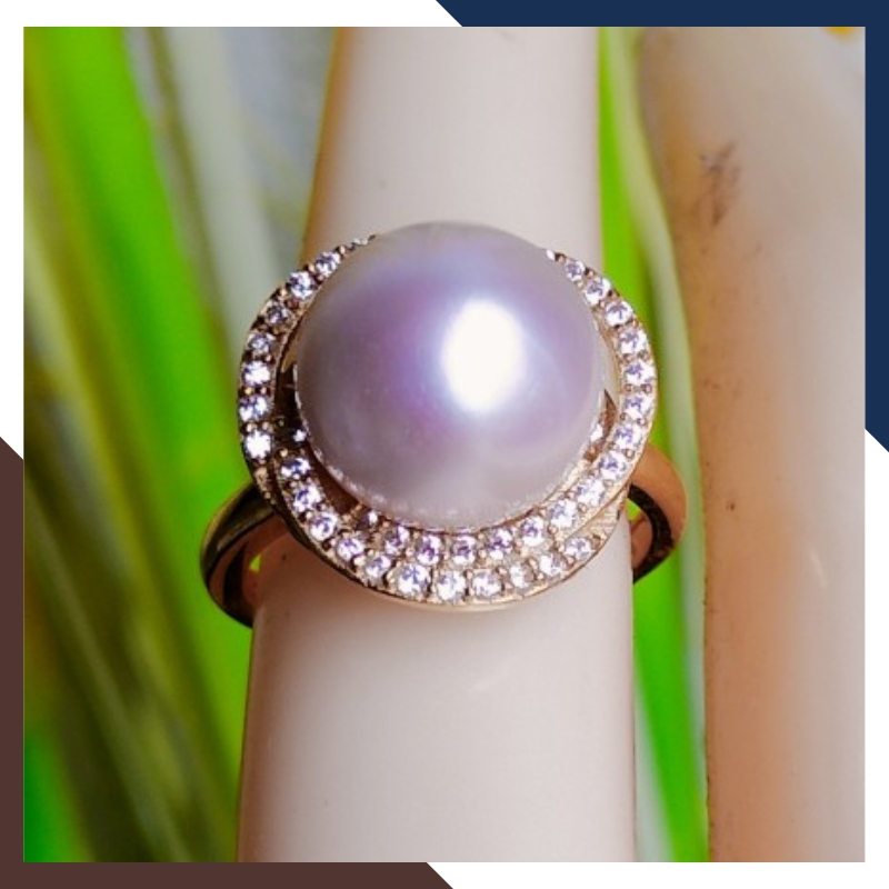 Nhẫn ngọc trai vàng 18k nữ sang trọng mã NNT21