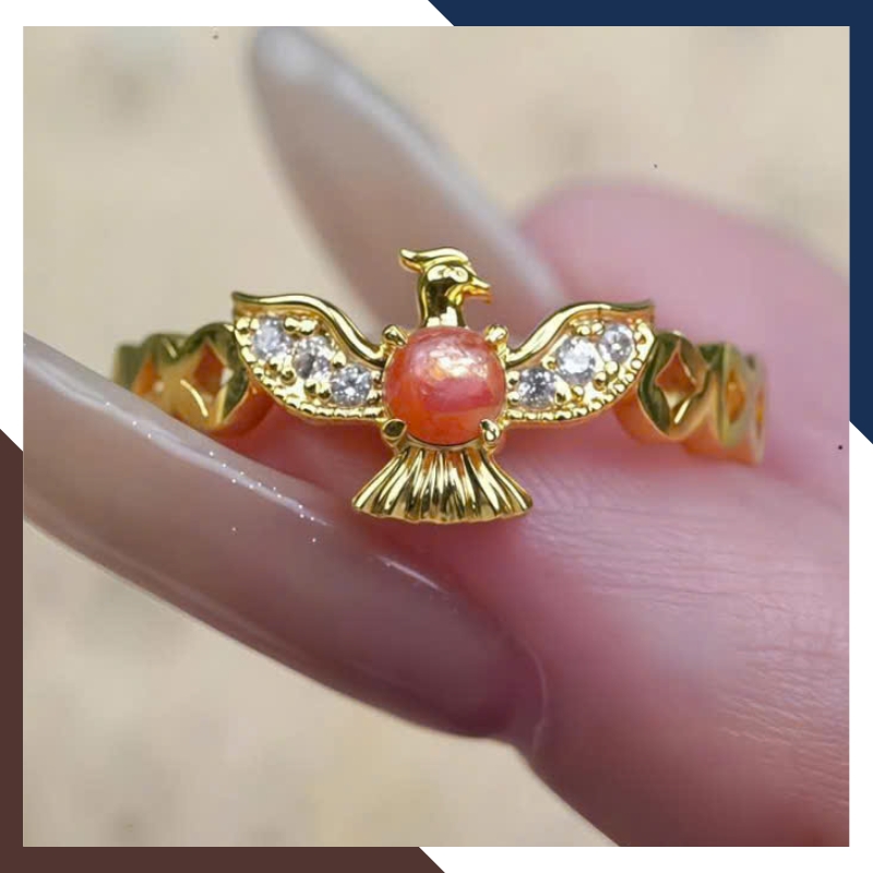 Nhẫn Phượng Hoàng Nữ Vàng 10K NVNU431 – Tái Sinh & Tài Lộc