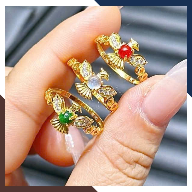 Nhẫn Phượng Hoàng Nữ Vàng 10K NVNU431 – Tái Sinh & Tài Lộc