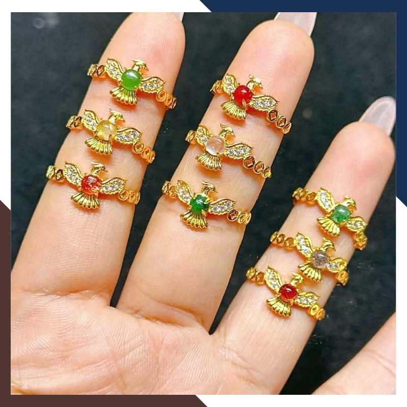 Nhẫn Phượng Hoàng Nữ Vàng 10K NVNU431 – Tái Sinh & Tài Lộc
