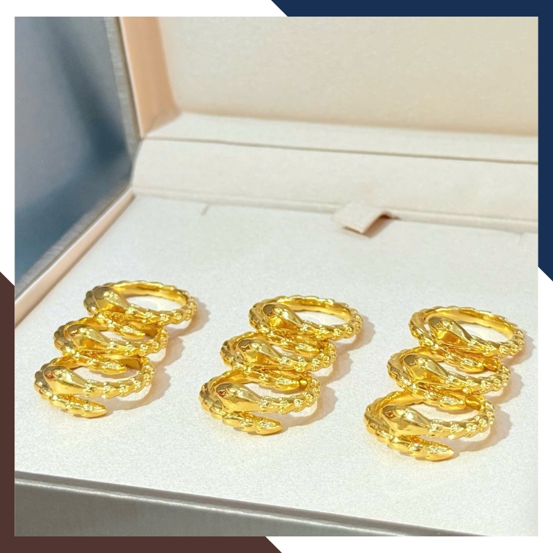 Nhẫn Rắn Vàng 24k, Nhẫn Hình Con Rắn Vàng 9999 Cho Nữ Mã NVN59