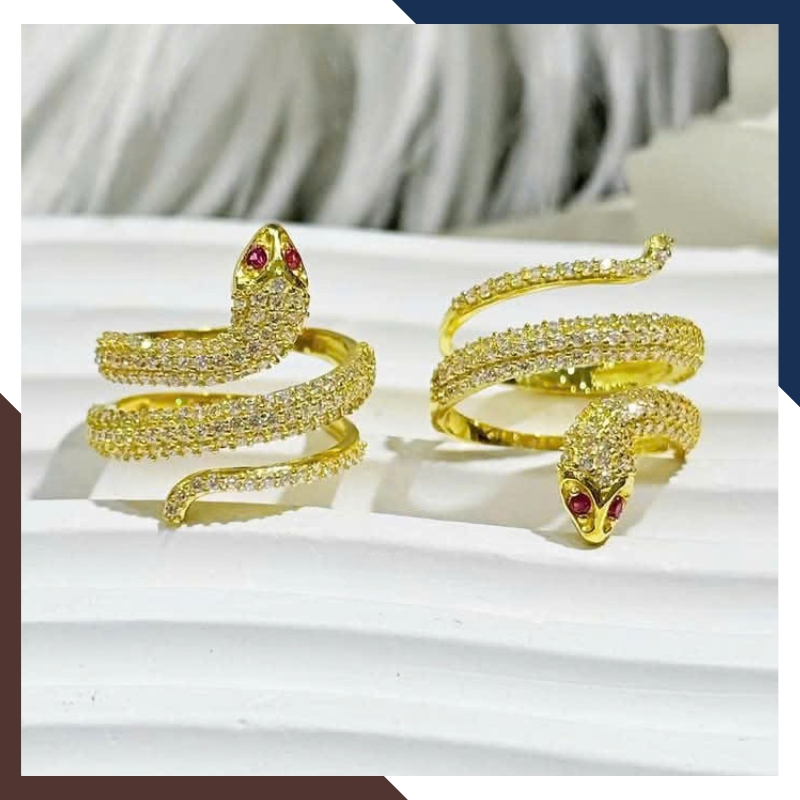 Nhẫn Rắn Vàng Tây 10k Cho Nữ Tuổi Tỵ NVN40 | Vàng 416