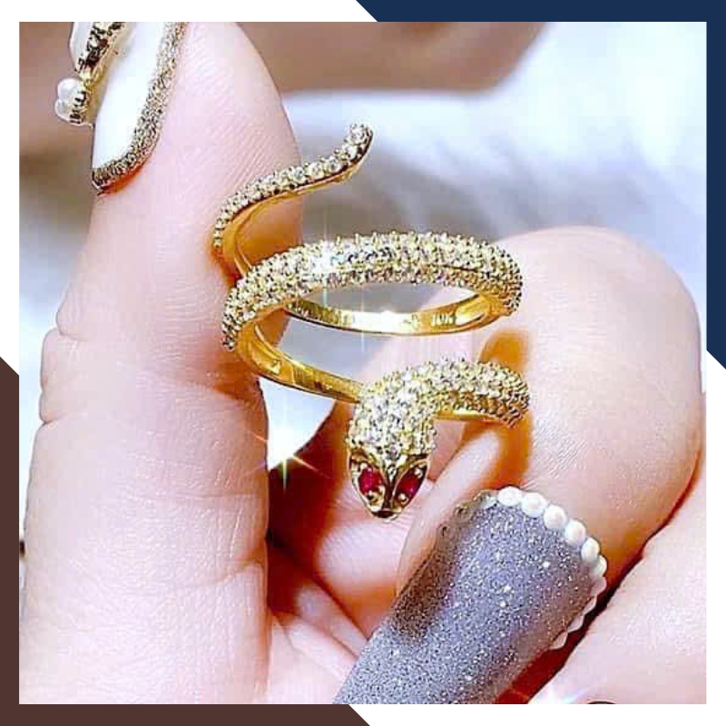 Nhẫn Rắn Vàng Tây 10k Cho Nữ Tuổi Tỵ NVN40 | Vàng 416