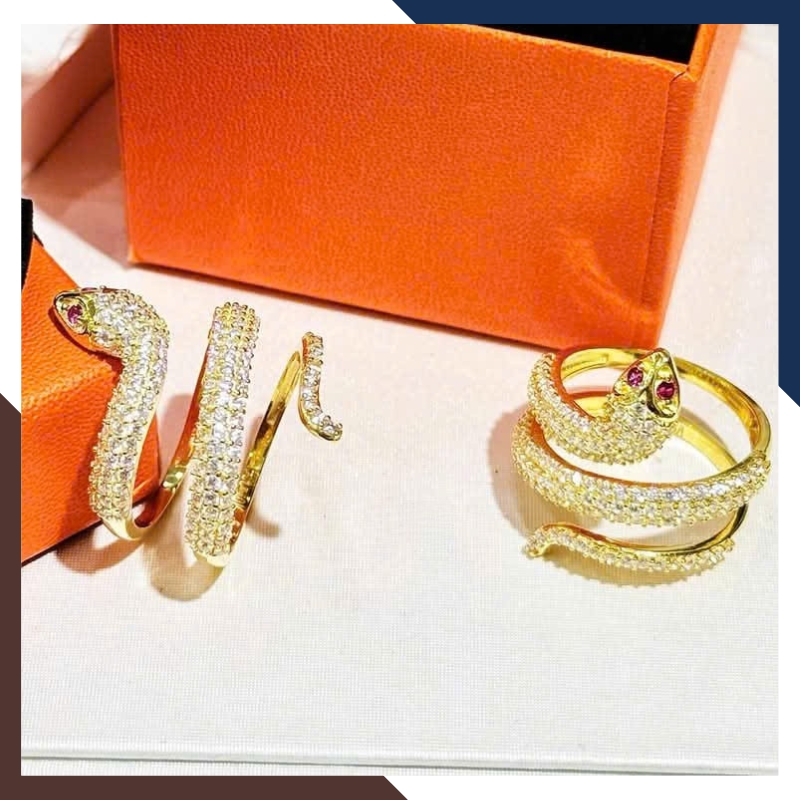 Nhẫn Rắn Vàng Tây 10k Cho Nữ Tuổi Tỵ NVN40 | Vàng 416