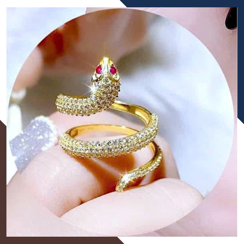 Nhẫn Rắn Vàng Tây 10k Cho Nữ Tuổi Tỵ NVN40 | Vàng 416