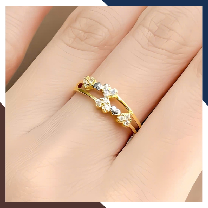 Nhẫn vàng tây nữ 10k NVN370 – Nhẹ nhàng nổi bật