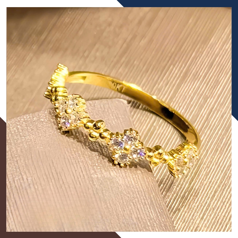 Nhẫn vàng tây nữ 10k NVN370 – Nhẹ nhàng nổi bật