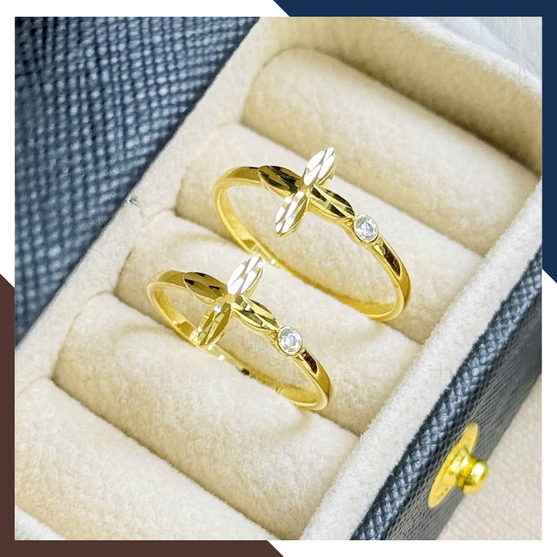 Nhẫn Vàng Cỏ 4 Lá Nhiều Mẫu Đẹp Cho Nữ NVN235 | Vàng Tây 10k