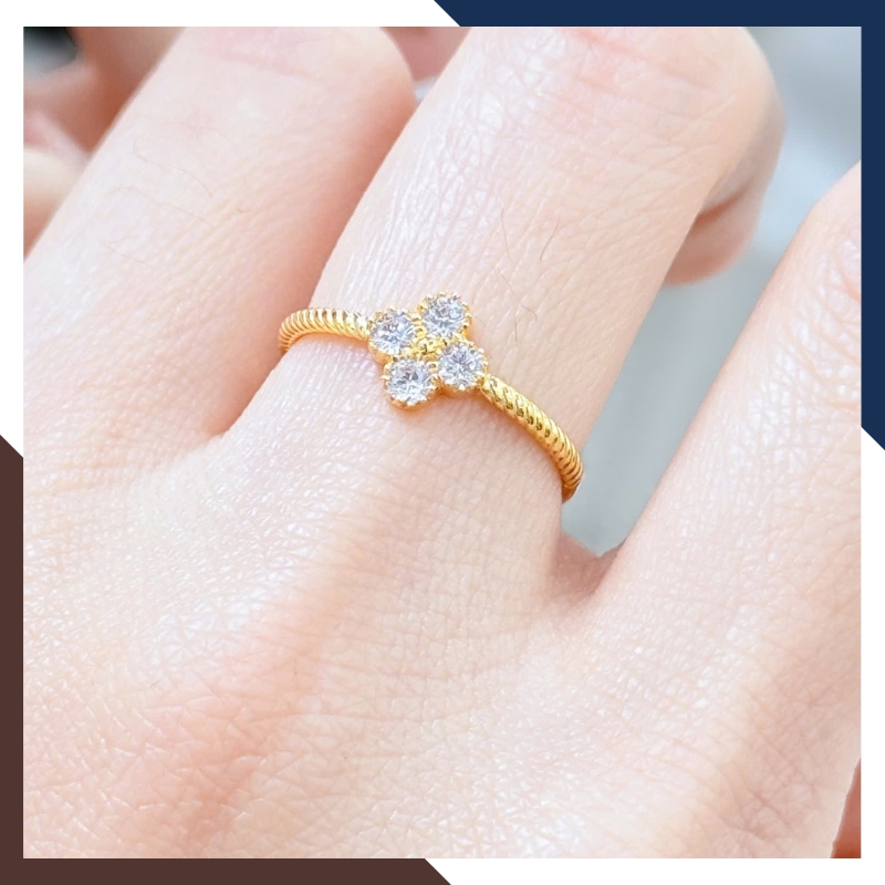 Nhẫn Vàng Nữ Cỏ 4 Lá
